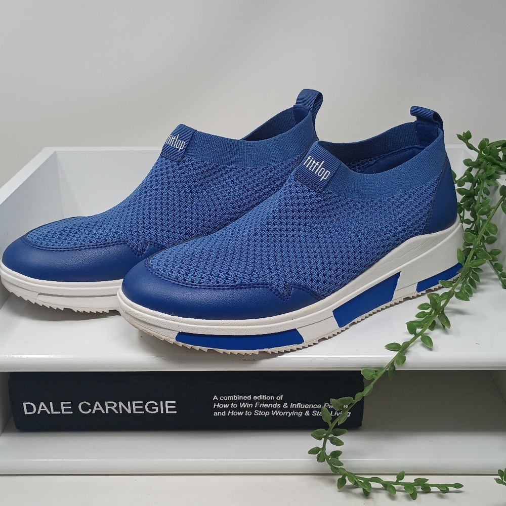 Fitflop Blue Sneakers with Knit Design